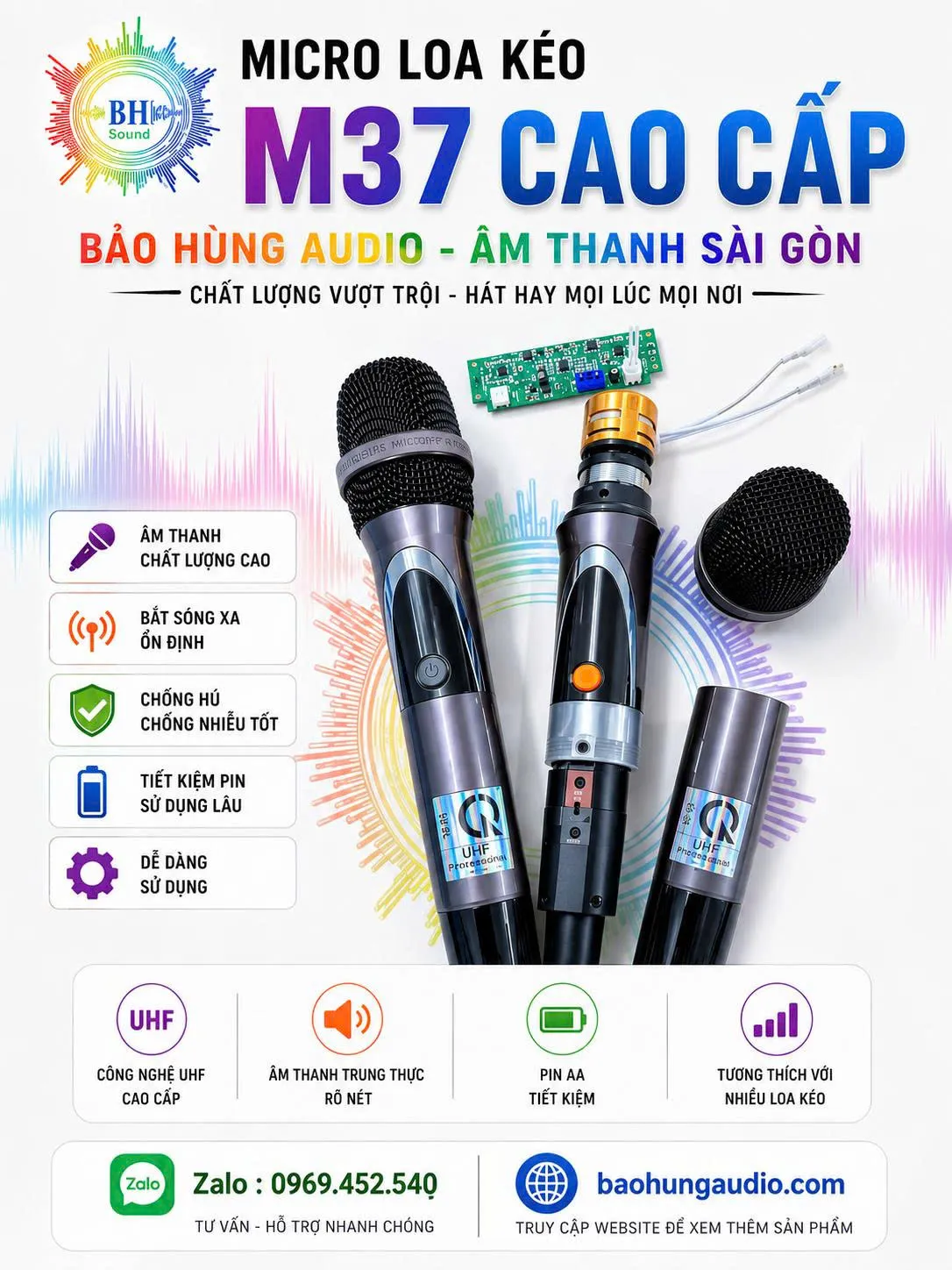 Micro Loa Kéo M37 Cao Cấp - Nâng Tầm Giọng Hát Chuyên Nghiệp