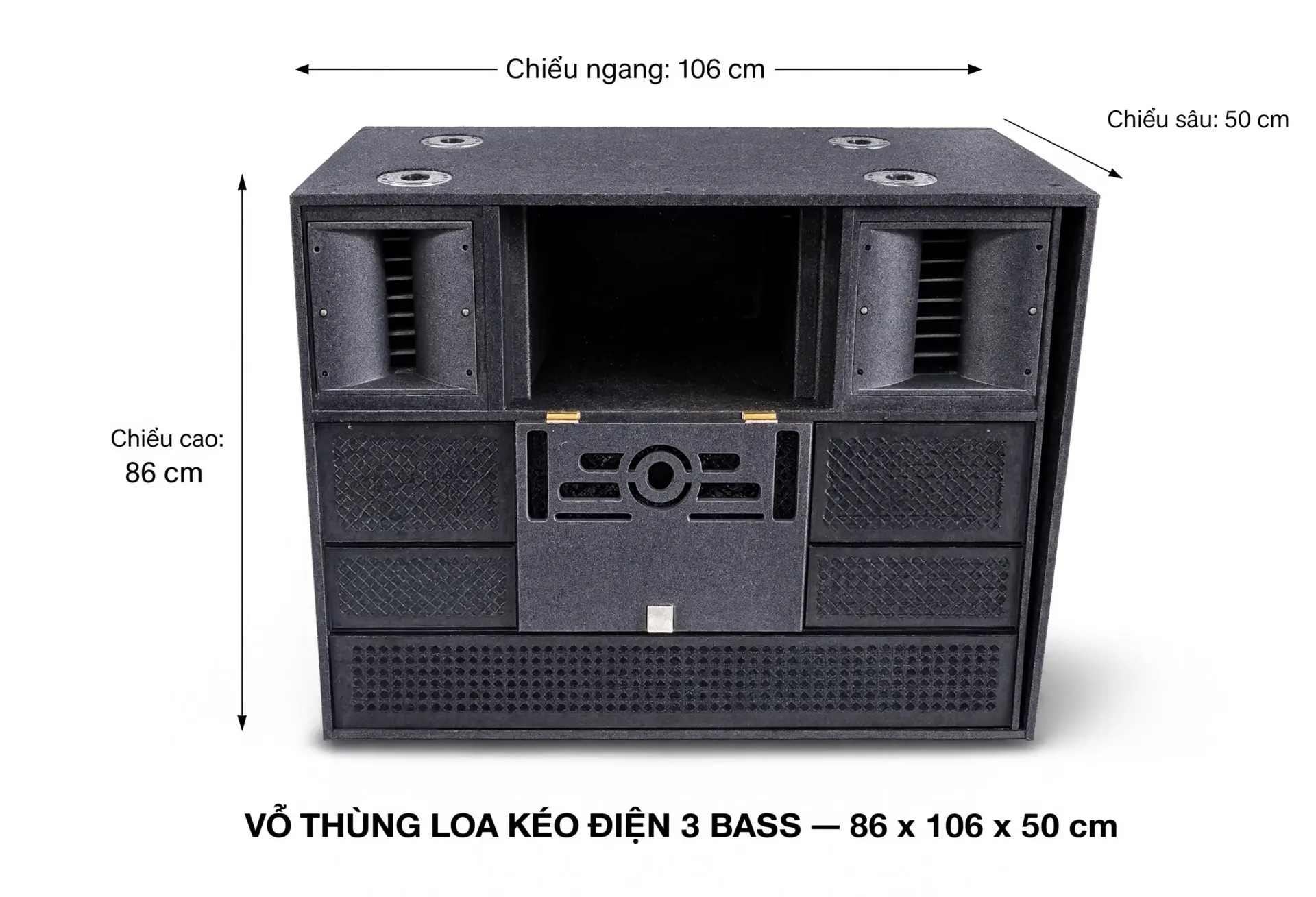 VỎ THÙNG LOA KÉO ĐIỆN 3 BASS 2 FULL 30 1 SUB 40